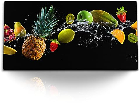 Paul Sinus Kunstdruck Bilder 120x60cm Obst Früchte Wasser Fotokunst Ananas Küche