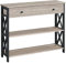Abician Table Console Table d’Entrée, Meuble Console avec 1 Grand Tiroir et 2 Étagères, Montage Facile, pour Salon Cuisine Chambre Couloir, Gris