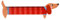 Rex London Lineal aus Holz Motiv “Mini Dackel”: 15 cm