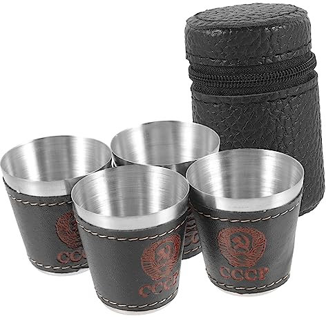 Zerodeko 3 Juegos De Copas De Vino Taza Medidora Vasos De Acero Para Beber Taza De Con Lente Cubiertos Para Acampar Mini Vasos De Tazas De Con Tapas Taza De Picnic