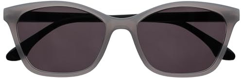 OPULIZE KAT Sonnenleser - Cat-Eye Katzenaugen-Fassung - UV400 Schutz mit UVA- & UVB-Filter - Grau - Herren & Damen - Federscharniere - S59-7 - +3.50