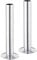 Go Bathrooms Chrome Radiator Pipe 130mm x 18mm Pipe Cover Collar Sleeves Chrome Radiator Pipe Covers and Floor Ring