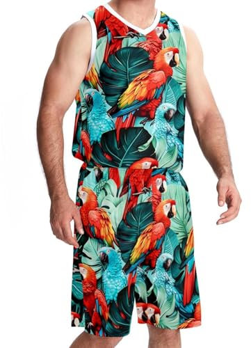 FNETJXF Basketball-Trikot, Trikot-Shorts, Herren-Basketballtrikot, Paris-Aquarell-Paar-Muster, Muster 920, L