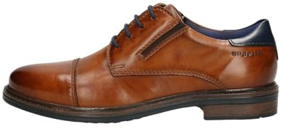 bugatti Herren Derby-Schnürschuh mit verstärkter Sohle für einen maskulinen Look, Cognac, 41 EU