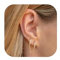 LOLIAS Ohrringe Gold Ohrringe Hängend mit Kette Ohrringe Set für Mehrere Ohrlöcher Ohrringe Gold Creolen mit Huggie Helix Piercing Zirkonia Goldene Ohrringe Damen