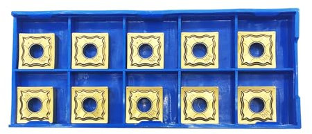 ASZLBYM 10-teilige Hartmetall-Ersatzklingen SNMG120404 SNMG431 Quadratisches Hobelwerkzeug für die Halbbearbeitung von Edelstahl.…