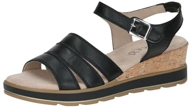 CAPRICE Damen Sandalen mit Keilabsatz aus Leder Sommer