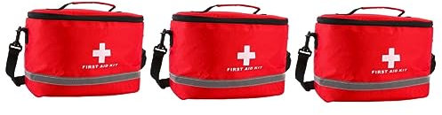 ORFOFE 3St Tasche in Zylinderform notfallkit wasserfeste tasche für sup verbandskaste einfacher Erste-Hilfe-Koffer Tasche für Ersthelfer Notfalltasche rot