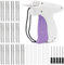 Flex Clip Pistole für Kleidung, Speedy Quick Clothing Fixer, Micro Stitchy Gun, Kleidungsfixiergerät, Etikettierpistole Kleidung,Mini Quick Repair Garment Sewing Machine mit 6 Nadeln 1000 Plastiknadel