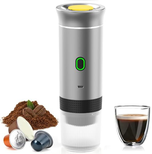 Liwankaqi Máquina de café expreso portátil, máquina de café espresso eléctrica inalámbrica 3 en 1 para camping, viajes, caravana, oficina