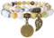 Farfume Chakra Armbänder für Frauen - Kristalle Armband Frauen natürliche Edelsteine Yoga Reiki - Ein Set von Doppel-Armbänder（Dendritischer Opal & Lebensbaum（Mittel）
