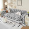 Royhom Couch Überzug 2/3/4 Sitzer, Sofa Überzug Ecksofa, Sofabezug L Form, Chenille Sofaüberwurf, Couch Überwurf mit Deko Quasten, Grau Sofa Überwurf(Boho Dunkelgrau, 230x380cm)