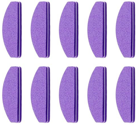 WeddHuis 10 Pezzi Professionale Limafile, Buffer per Unghie, 100/180 Grana Polifile, Blocchi Schiuma per Unghie di Dito e Gel, Lavabile Doppia Faccia per Salone e Casa