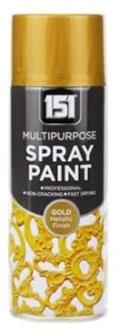 PEBBLE HUG Gold Metallic Spray, Quick Drying Formula, Ideal For Crafting, DIY Projects, Home Decor, Suitable For Use On Wood, Metal, Plastic, Glass, Durable, 400ml, (1 Pcs)