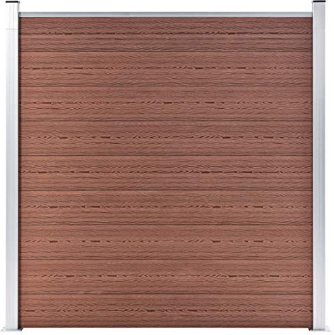Clôture et barrières, panneaux de clôtureClôture de jardin WPC 180 x 186 cm Marron