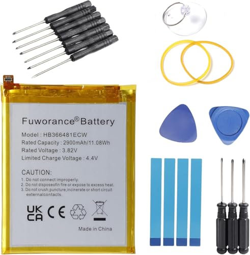 Fuworance 2900mAh 3.82V HB366481ECW Replacement Battery Compatible with Huawei P9/P9 Lite/P10 Lite/P8 Lite 2017/P20 Lite/Y7 2018/Honor 8 Lite/Honor 9/Honor 9 Lite/Honor 5C/Honor 7C Smartphone Battery