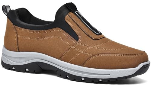 PTKG Scarpe Ortopediche Scarpe Ortopediche Uomo Scarpe da Passeggio Uomo Scarpe per Diabetici Donna Scarpe Uomo Pianta Larga Comode Trekking Uomo Scarpe Comode,Marrone,44/270mm