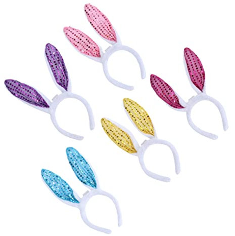 KOMBIUDA Leuchtende Hasenohren Stirnband 5 Stück Led-haarreifen Damen Kopfbedeckung Partyzubehör Foto-requisiten Lustiges Design