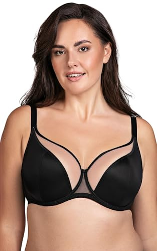 VIVISENCE BH Mit Bügel Halbtransparente Cups Für Offenbartes Dekolleté 1079