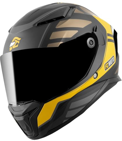 FC-Moto FF130SV Cavion Helm, schwarz matt/gold, L