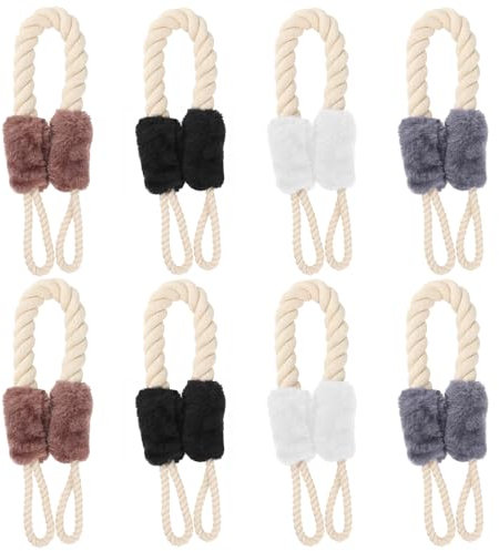 SEUICYNE 8 Stück Türkordel Klemmschutz, Klemmschutz für Türen Klinke Türseil Türschnüre für Kein Zuknallen der Tür mehr, Fingerschutz (4 Farben, 60CM)