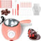 SCWZZWSY Hot Chocolate Maker Machine, Control de Temperatura Independiente y 45 ℃/70 ℃ Conjunto de Chocolate Caliente de Olla Doble (Single Rosa)