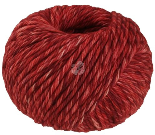 LANA GROSSA Vintage Chunky | Merinoklassiker mit Ton in Ton Farbeffekt | Handstrickgarn aus 100% Schurwolle (Merino) | 50g Wolle zum Stricken & Häkeln | 80m Garn FB 15
