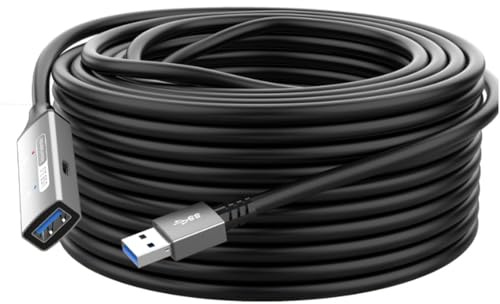 Pasuihcay Cavo di prolunga Active USB 3.0 da 20 metri, da maschio a femmina, cavo di prolunga USB 3.0 con Booster Active USB 3.0 Extender Cable