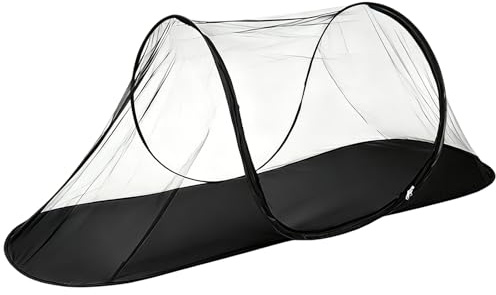 Tenda Zanzariera da Esterno, FainFun Rete Zanzariera Letto Nero, 73 cm | Mosquito Net Pop-Up, Portatile, per i viaggi, il Campeggio e la Casa