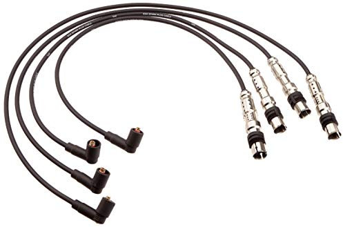 NGK Set di cavi di accensione in rame, nero, 4 circuiti, CABLE_ASSEMBLY (per VW Polo, Lupo, Seat Arosa, Inca, ecc.)