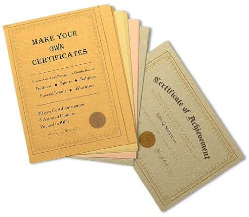 Certificate Paper -100 A4 Marble Assorted Sheets 100gsm