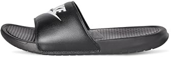 Nike Men's Benassi JDI Slides, Black/White, 14