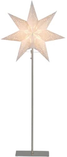 Best Season Standleuchte SternSensy Mini 83, Metall/Papier, circa 83 x 34 cm, Vierfarb-Karton, crème 234-23