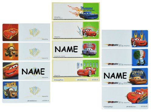 alles-meine.de GmbH 1 * 8 STK. Namensetiketten/Sticker selbstklebend - Cars Lightning McQueen - Heftetiketten - Etiketten Aufkleber Namenssticker für Hefte Schule - Namensticker