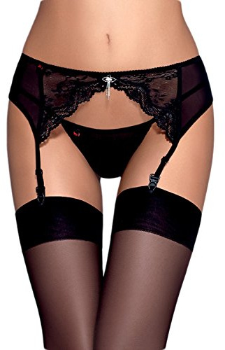 Obsessive verführerisches 2-teiliges Damen Dessous-Set aus edlem Strapsgürtel und String, in hübscher Geschenkbox
