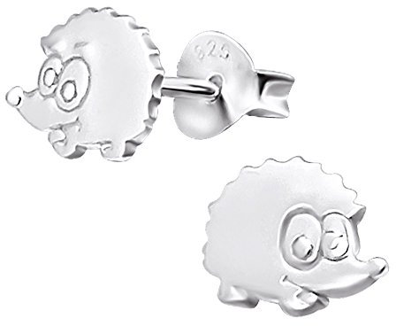 Laimons Mädchen Kids Kinder-Ohrstecker Ohrringe Kinderschmuck Igel Tier glanz aus Sterling Silber 925