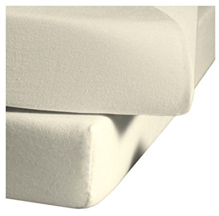 fleuresse Comfort Spannbettlaken, Jersey, Natur, 200 x 200