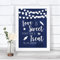Navy Blue Lights Love is Sweet Take A Treat Candy Buffet Wedding Sign