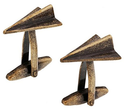 Plane Cuff Links Flugzeug Jet Aircraft Manschettenknöpfe (A)