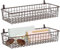 mDesign 2er-Set Wandregal aus Metall – kleiner Ablagekorb für Flur, Schlafzimmer und andere Räume – Organizer für Briefe, Geldbörsen, Sonnenbrillen oder Badaccessoires – bronzefarben