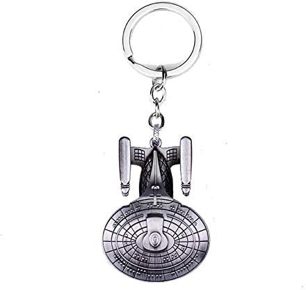 Porte-clés Métal Vaisseau Spatial USS Enterprise D 1701 Captain Kirk - 6 x 4,4 cm