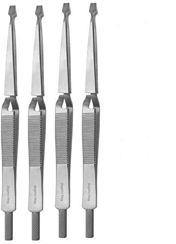 May Set: 4X Zeckenzange extra lang abgewinkelt selbsthaltend Edelstahl