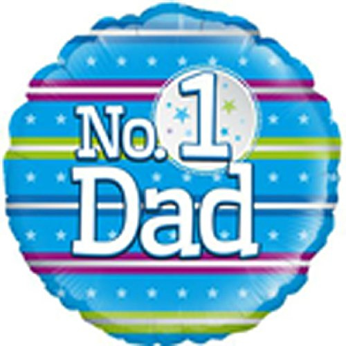 Oaktree Holographische Folie Nummer 1 Papa Ballon (46cm) (Bunt)