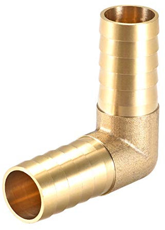 sourcing map 19mm Barb Brass Hose Fitting 90 Degree Elbow Pipe Connector Coupler Tubing