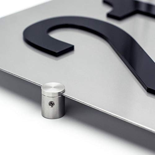 Juego de 4 soportes de sujeción para acero inoxidable, aluminio y chapa perforada. Grosor de la placa: 1,5-2, 3, 4, 5, 6, 8, 10 mm (1,5-2 mm).