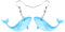 NEWEI Acryl Wal Ohrringe Hängend Tropfen Für Frauen Meer Tier Ornamente Schmuck Charme Geschenke (Blau)