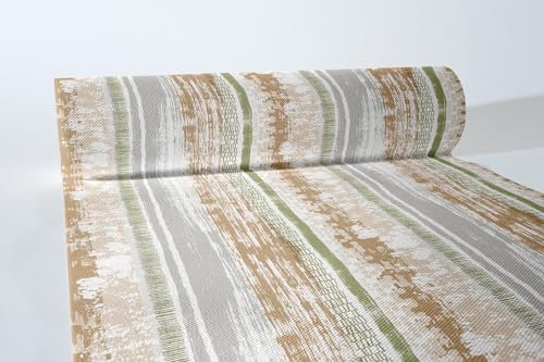 Mank Airlaid Tischläufer 40 cm x 24 m | Tischdecken-Rolle stoffähnlich | praktische Einmal-Tischdecke | 1 Stück | Industry (Nature)