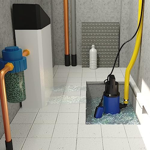 SFA - Sanisub S ZPK 30 A - Pompe Vide-Cave Portative - Evacue Eaux Salines Et Agressives - Automatique - Granulométrie 10 mm - Pour Cave, Garage Ou Buanderie Inondés - 21,8 x 27,2 - Made In France