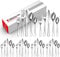 Cutlery Set, Home Safety 30-Piece Silver Spoons Knife and Fork Set, Mirror Polished Cutlery Set for 6 People, Includes Steak Knives, Dinner Forks, Tablespoons, Teaspoon, Dessert Forks,Dishwasher Safe