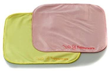 Tupperware Fibre Pro Transparent Jaune + Rose – Fabriqué à partir de matériaux recyclés